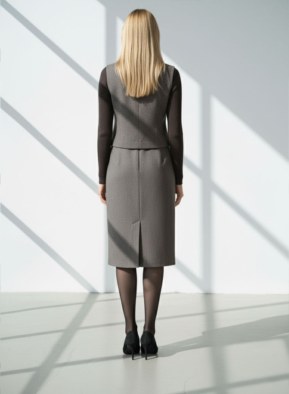 Vest, Inner & Skirt - Brown