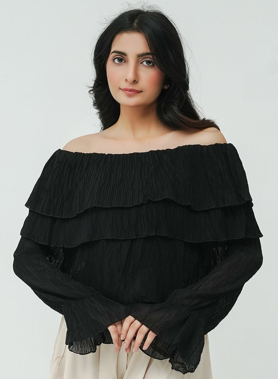 off shoulder dress pakistani Elegant Off Shoulder Dress