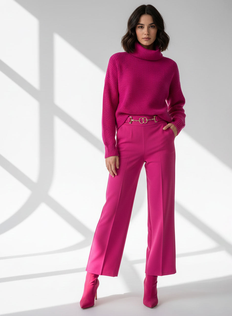 High-Rise Barbie Pink Tailored Trousers