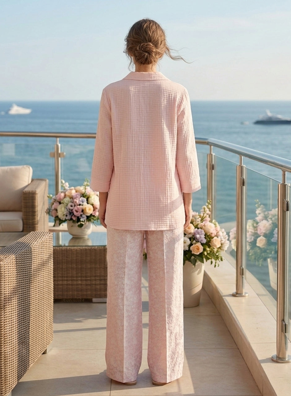 Two-Piece Shirt & Trouser Rose Pink