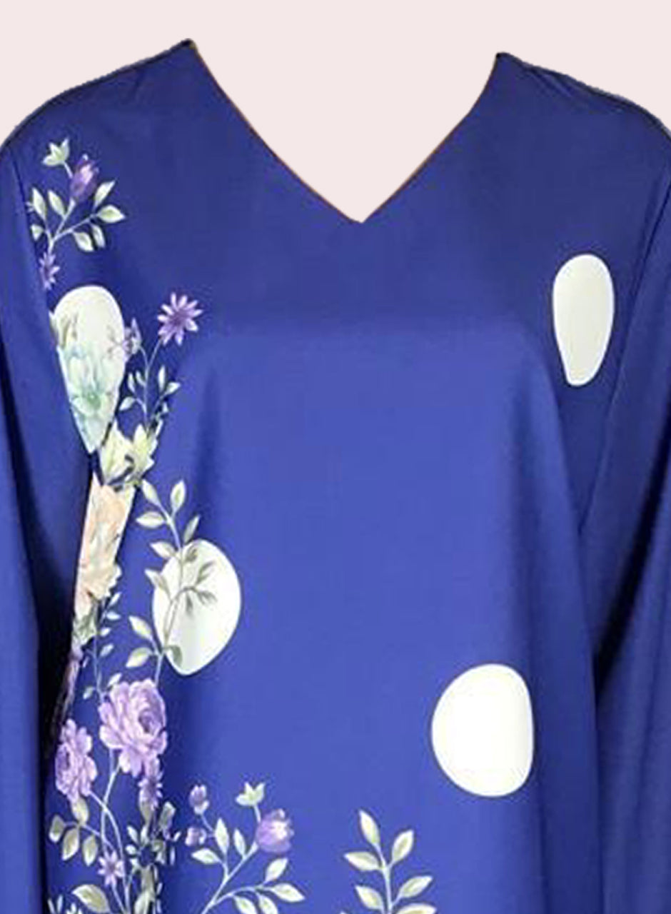 Serene Floral Co-ord (Shirt & Trouser) - Ink Blue