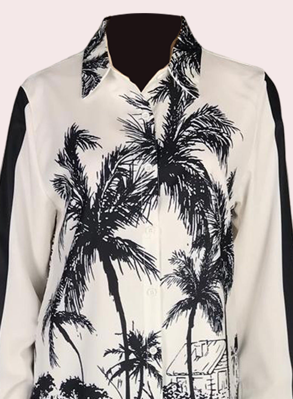 Tropical Co-ord (Shirt & Trouser) - Black