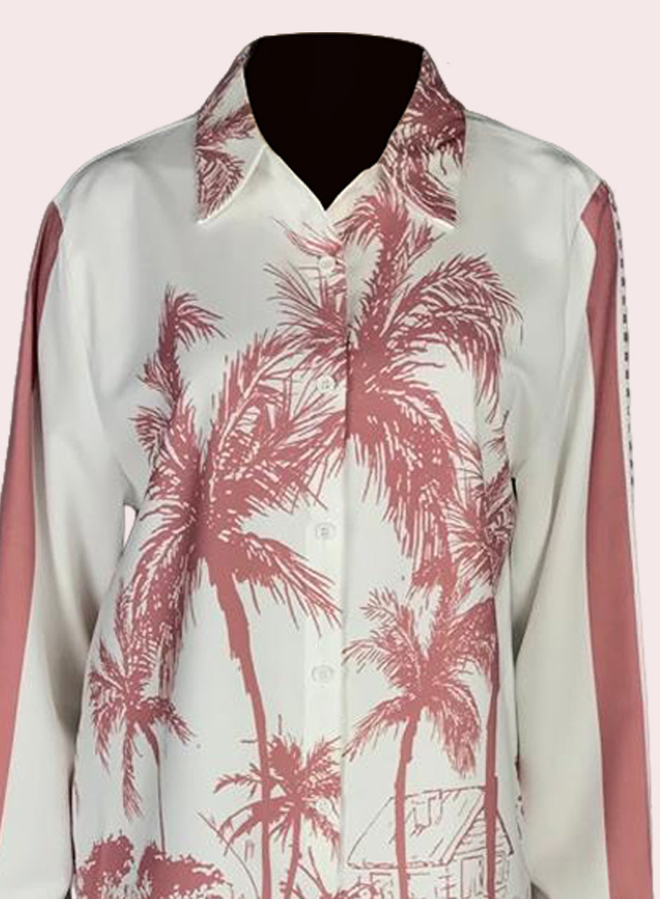 Tropical Co-ord (Shirt & Trouser) - Pink