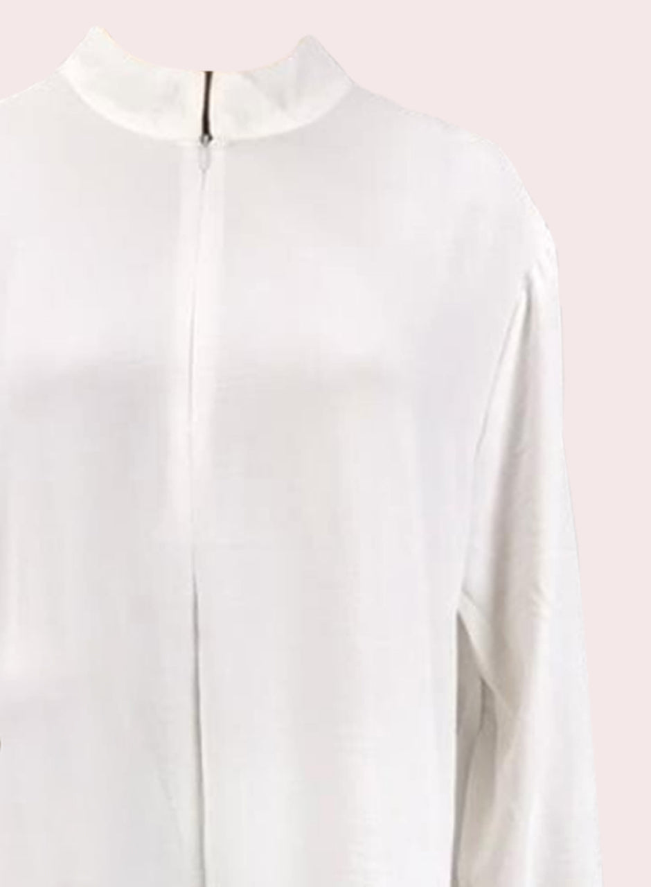 White Two Piece Crepe (Shirt and Trouser) Co-ord