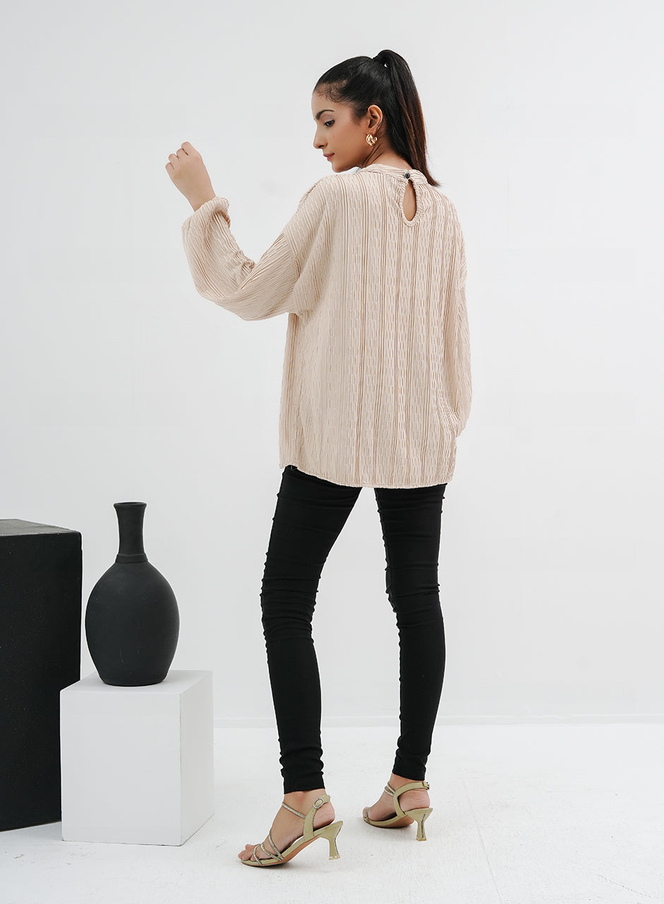 Balloon Sleeve Shirt - Ivory