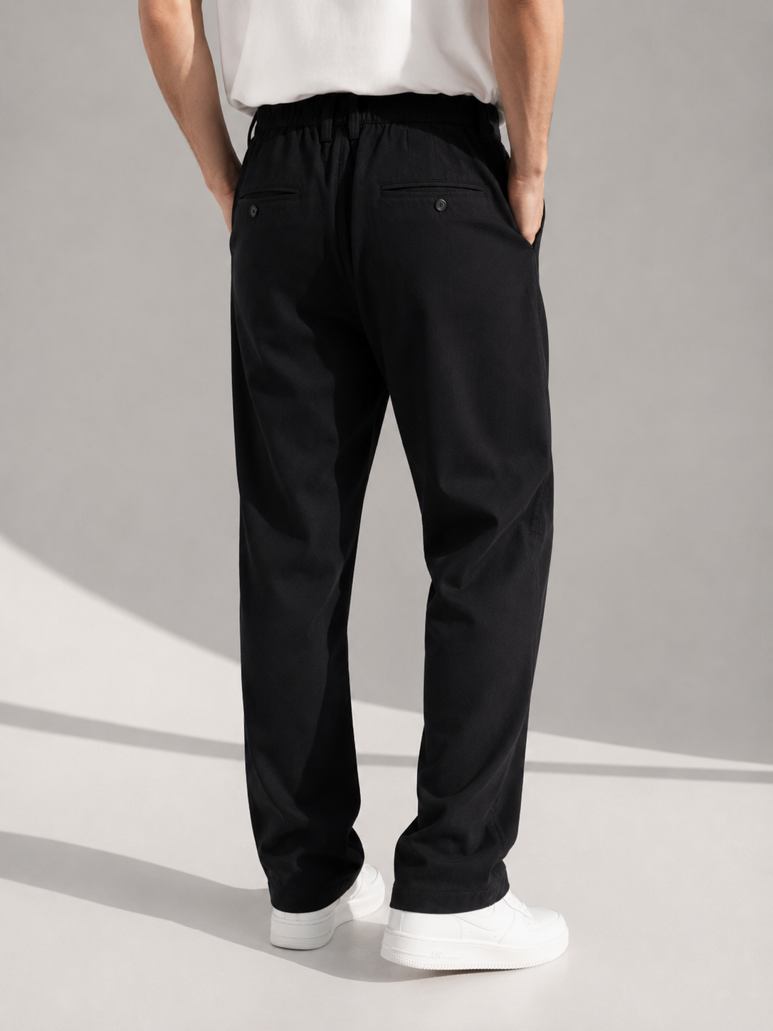Classic Straight Fit Pants Black