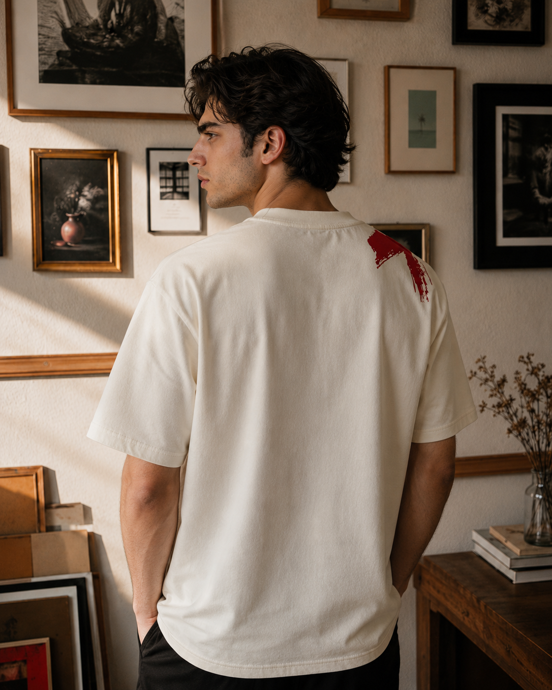 Graphic Print Oversized T-Shirt White