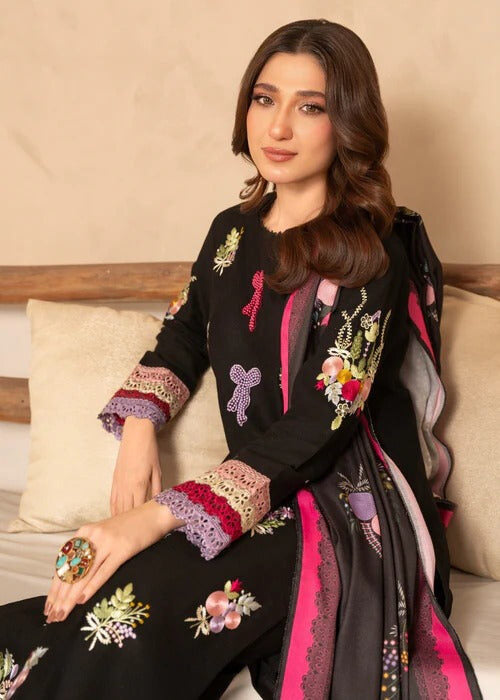 Women's Lawn 3-Piece Suit – Faiqa - Black