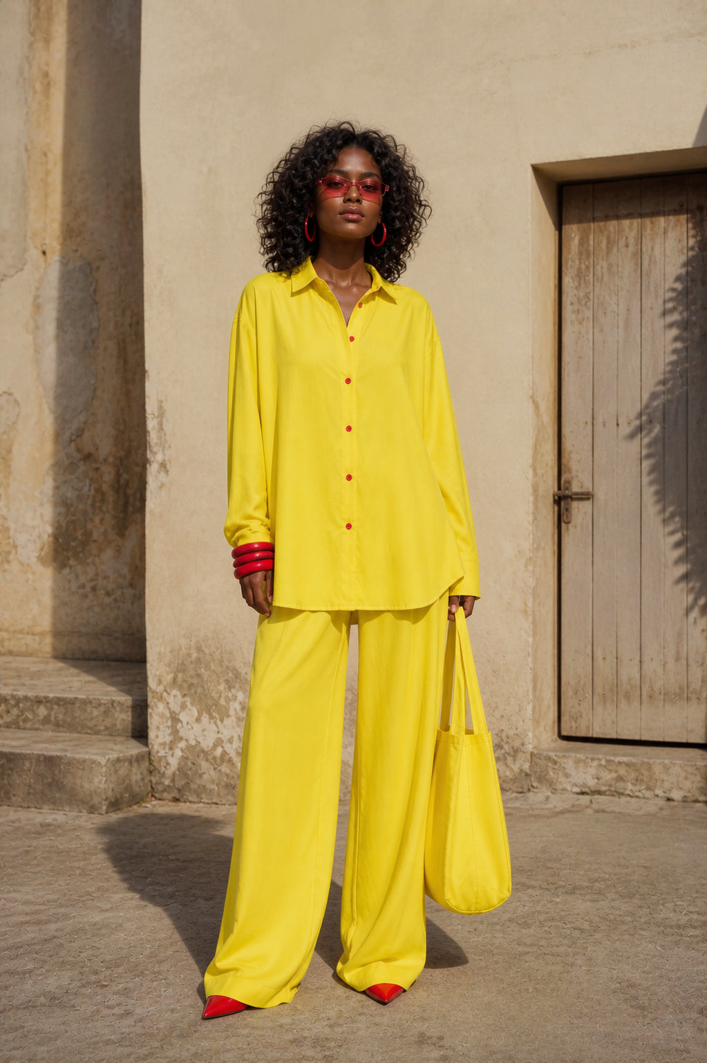 Solar Rouge Oversized Co-ord Set - ZAA