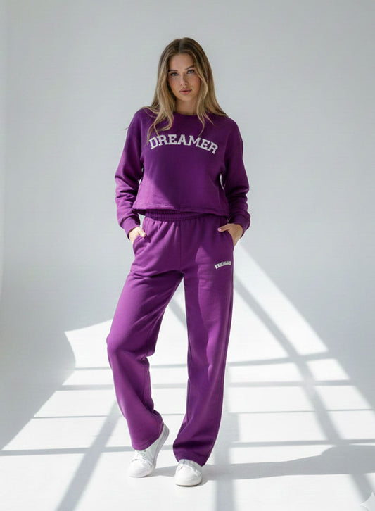 Dreamer Sweat Shirt & Pants - Purple