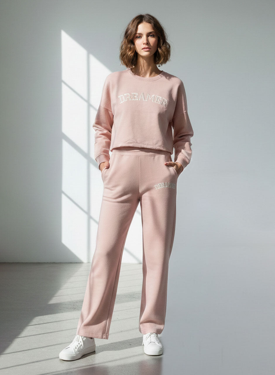Dreamer Sweat Shirt & Pants - Pink