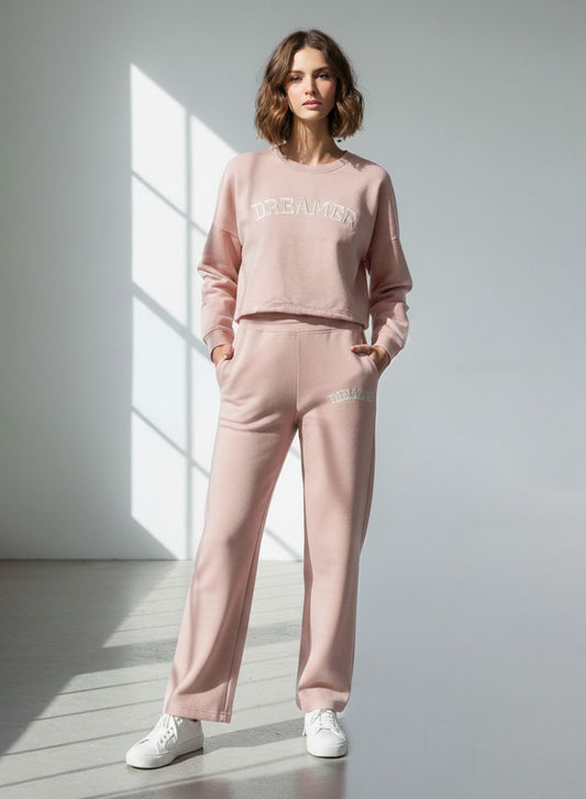 Dreamer Sweat Shirt & Pants - Pink