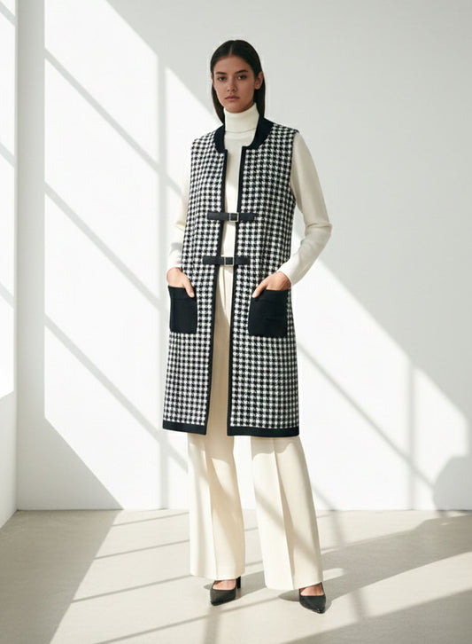 Sweater Suit - Three-piece Set (Black)