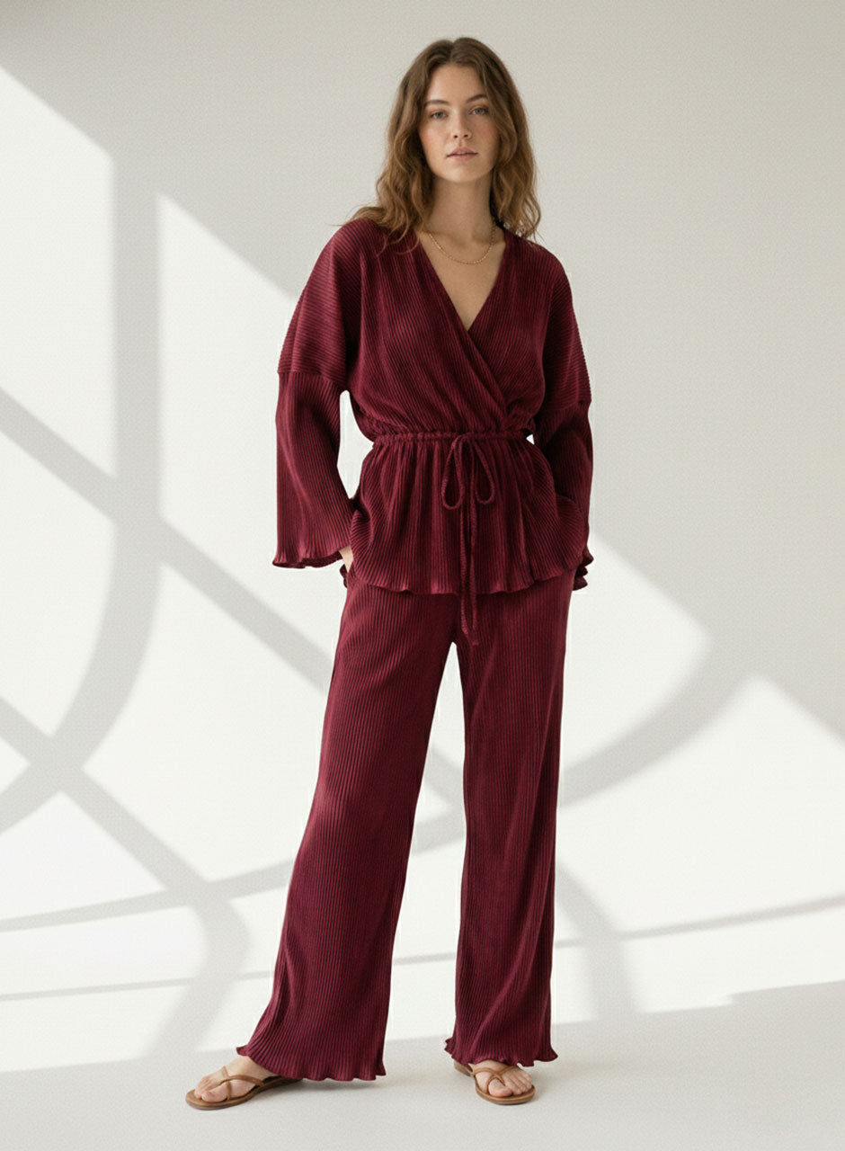 Maroon Crush Co-ord Set