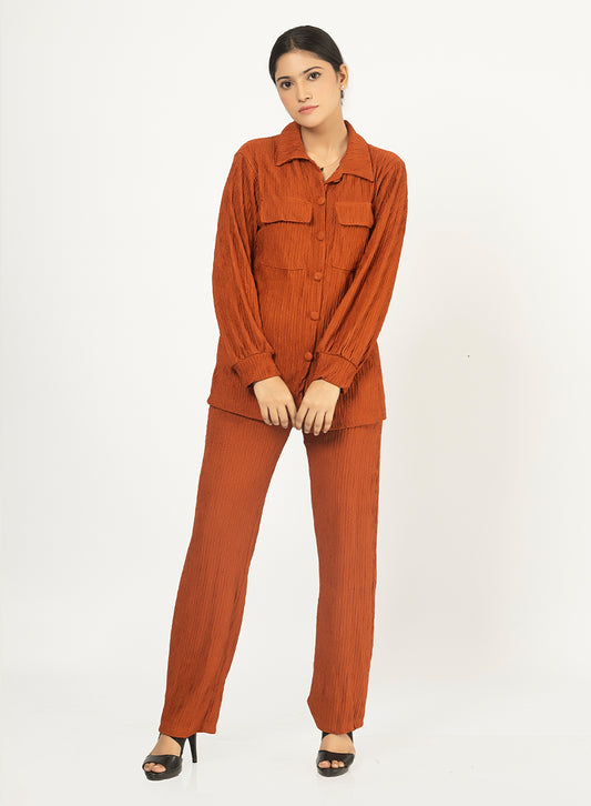 Rust Collar Co-ord Set