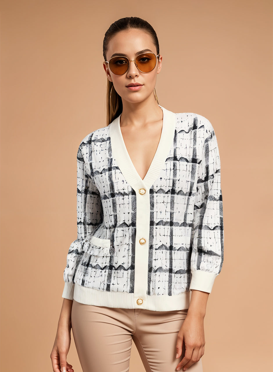 Knitted Blazer - Off White