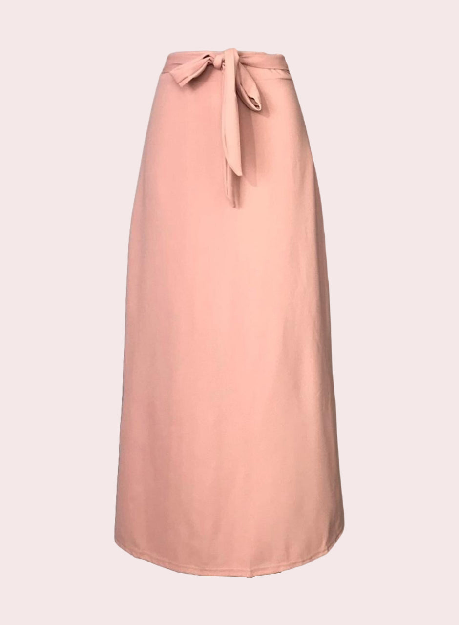 Self-tie Ribbon Skirt - Pink