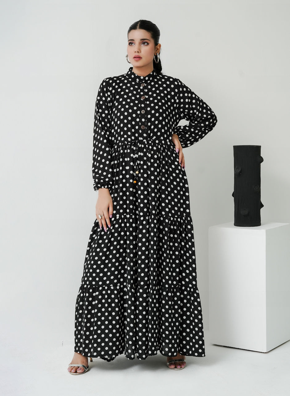 Polka Dots- Black Frock