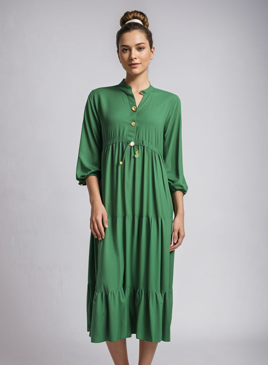 Solid Frock - Green