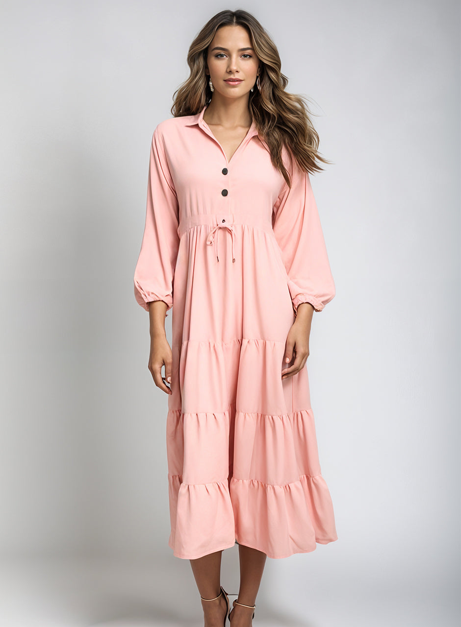 Solid Frock - Pink