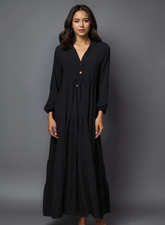 Solid Frock - Black