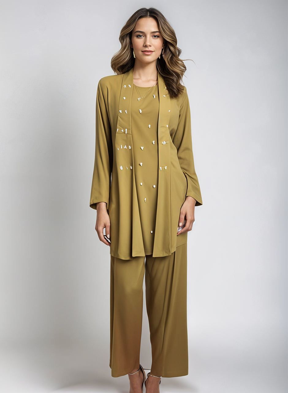 Blended (rayon & polyester) Three-Piece - Green