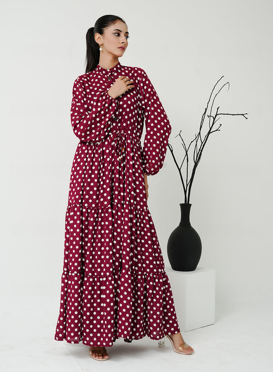 Polka Dots- Scarlet Frock