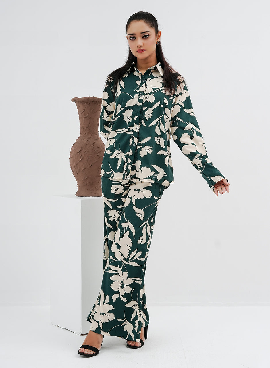 Bloom Belted Co-ord - Green