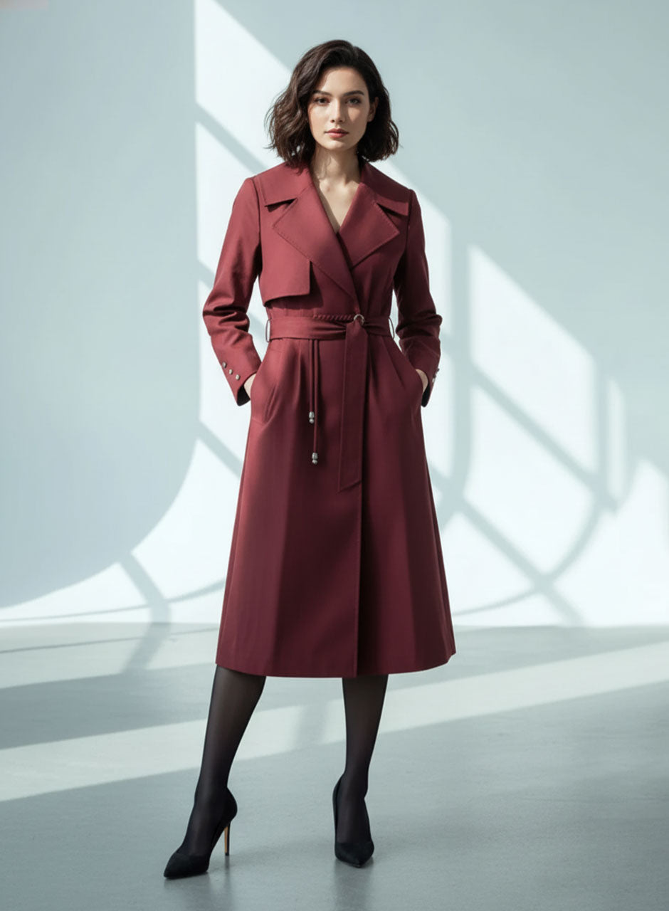 Long Coat - Maroon