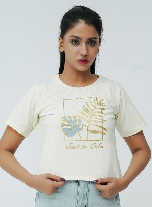 Just be calm Tee - White