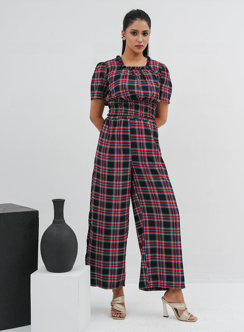 Checkered Co-ord Black