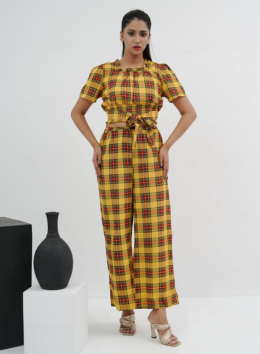 Checkered Co-ord Yellow