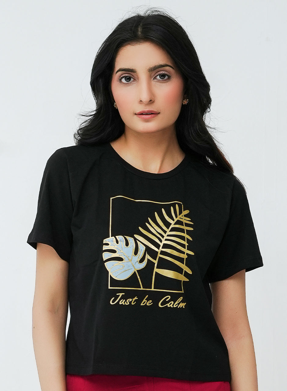 Just be calm Tee - Black