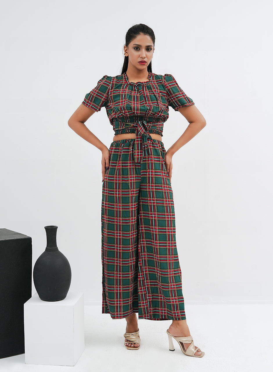 Checkered Co-ord Green