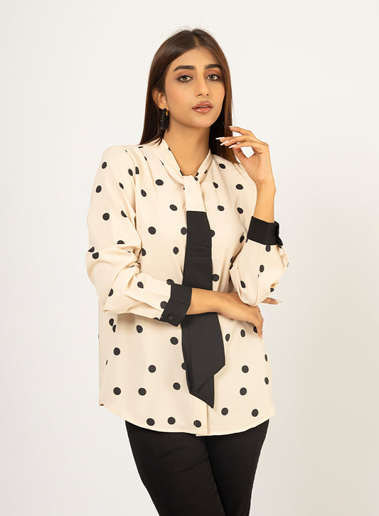 Polka Dots - Beige Top