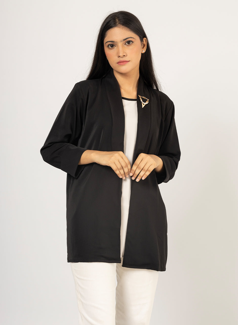 Black Blazer With Inner Top