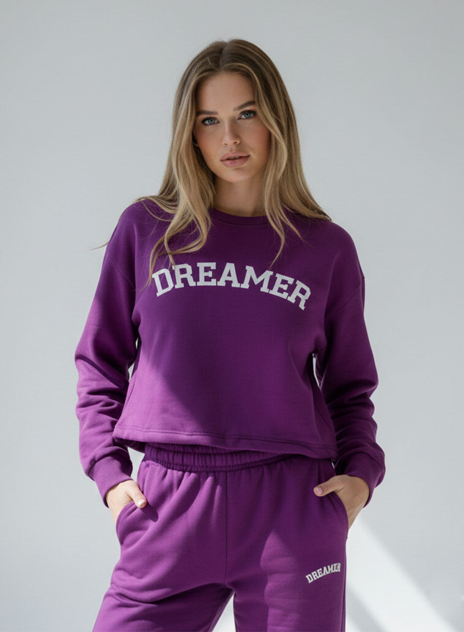 Dreamer Sweat Shirt & Pants - Purple