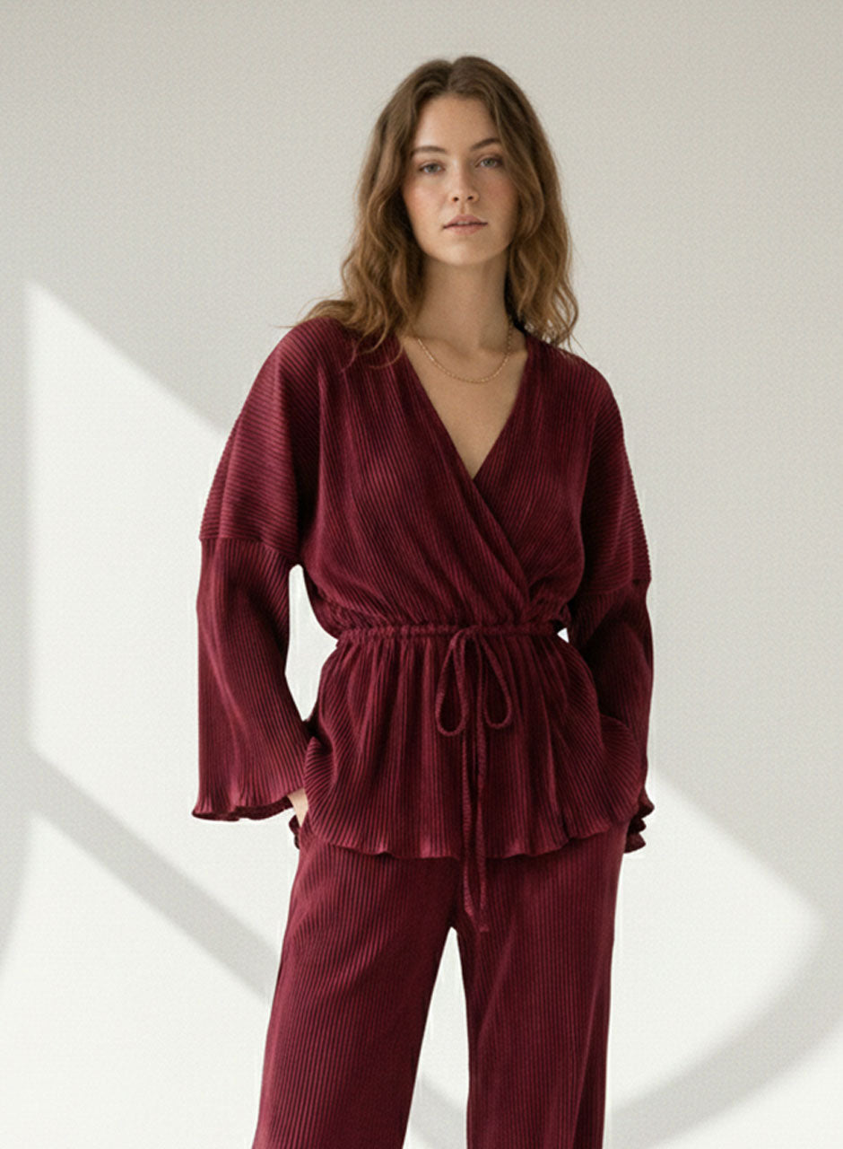 Maroon Crush Co-ord Set