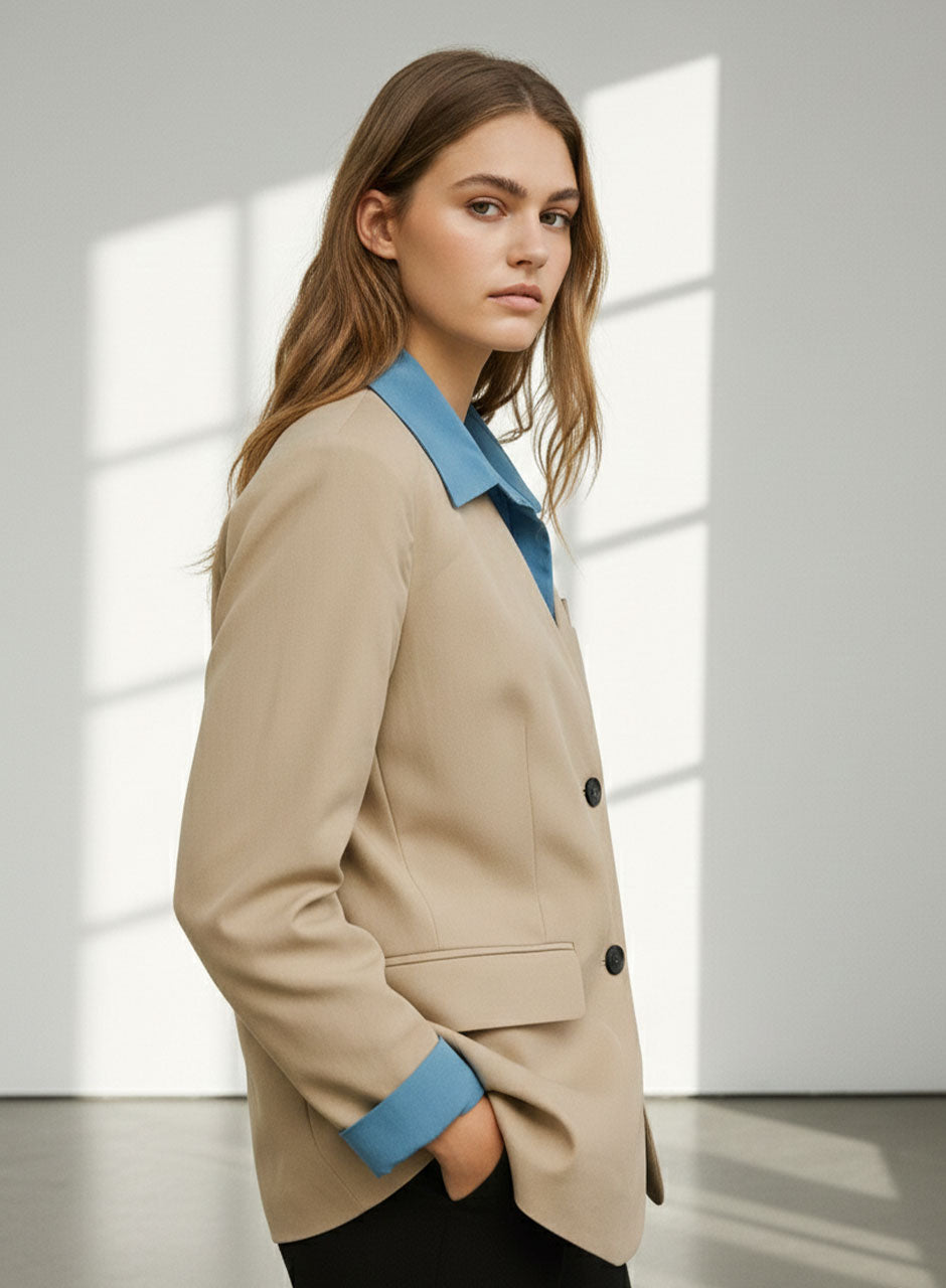 Blazer top - Top piece (Light Brown)