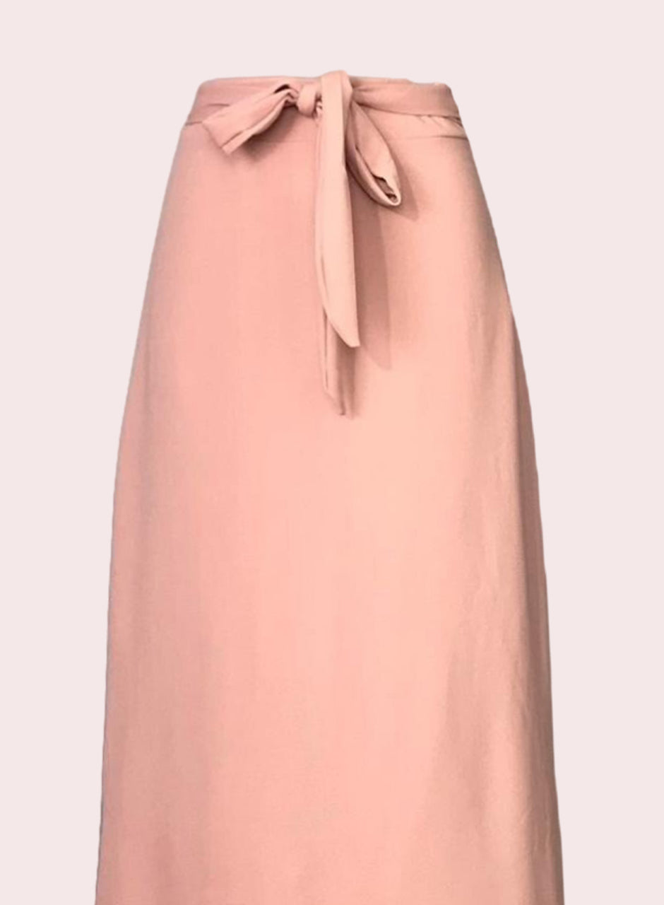 Self-tie Ribbon Skirt - Pink