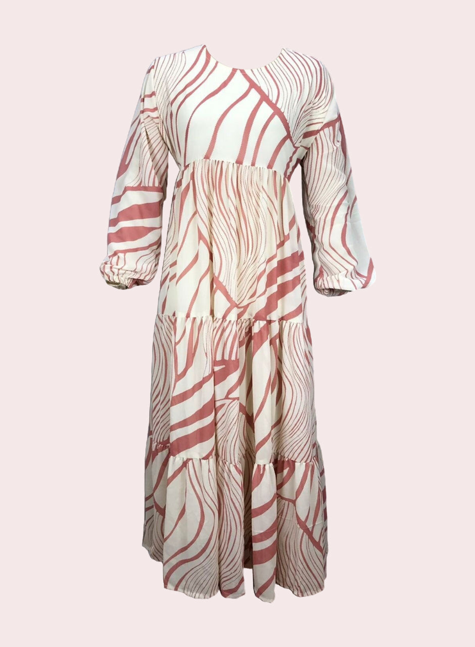 OFF White Printed Frock