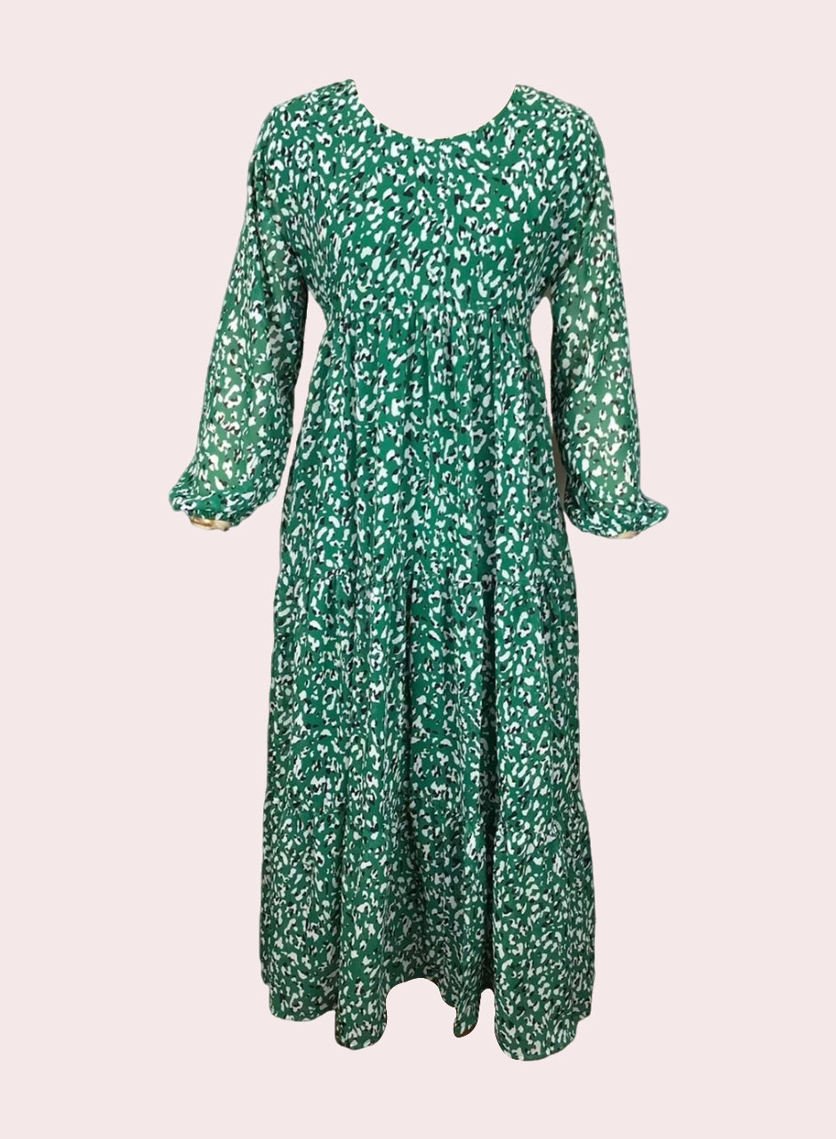 Green Printed Frock