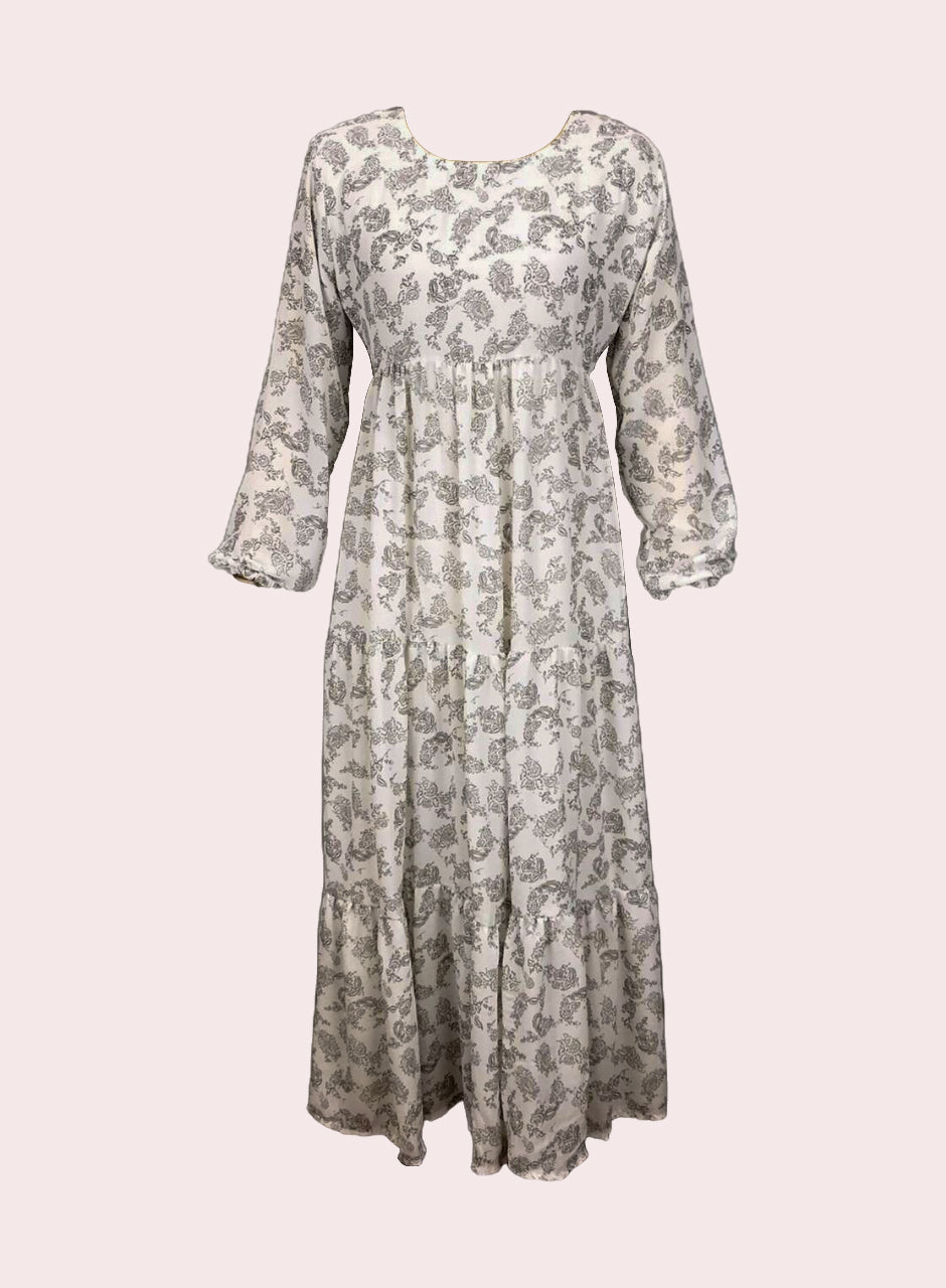 White Printed Frock