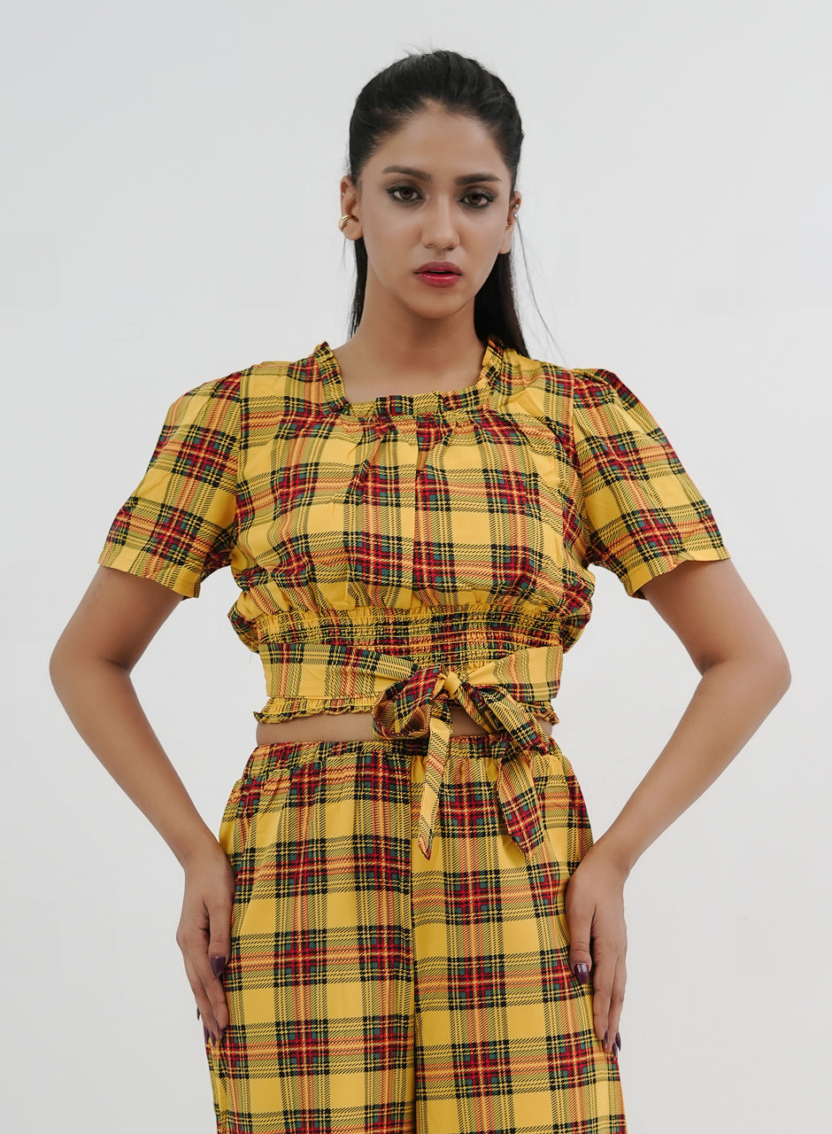 Checkered Co-ord Yellow