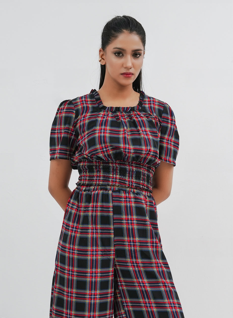 Checkered Co-ord Black