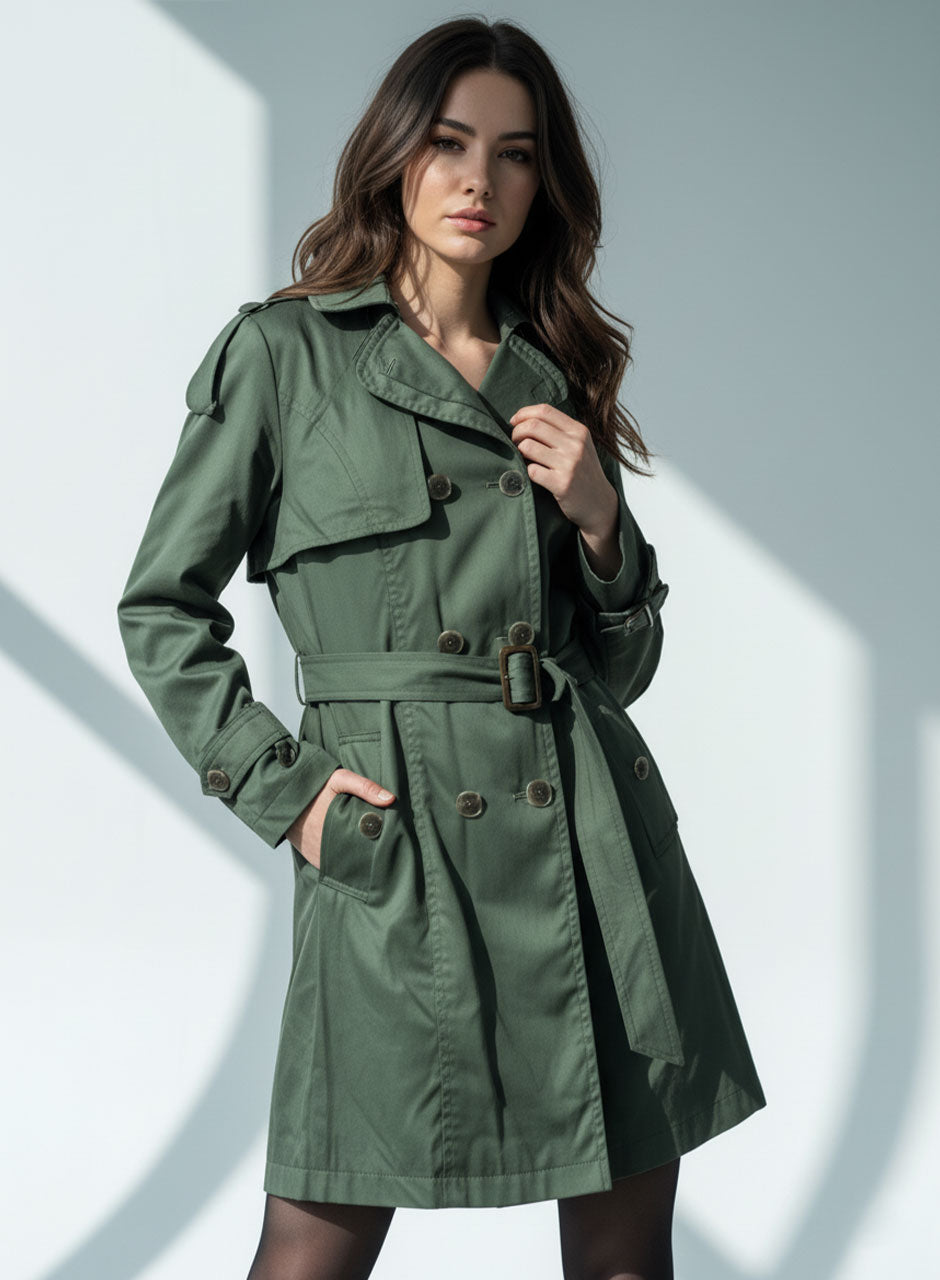 Trench Coat - Olive