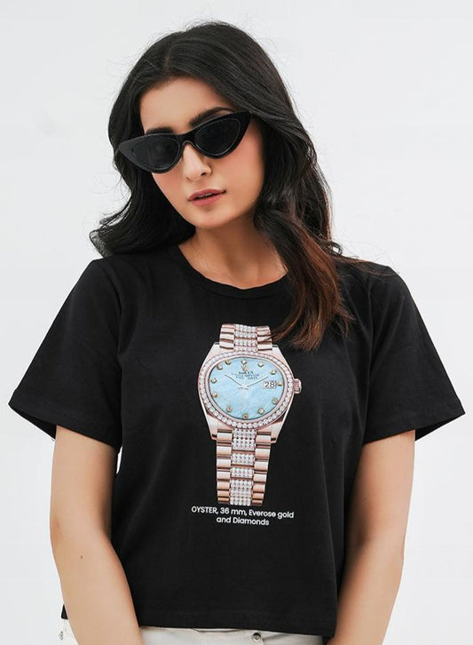 Rolex Printed Tee - Black