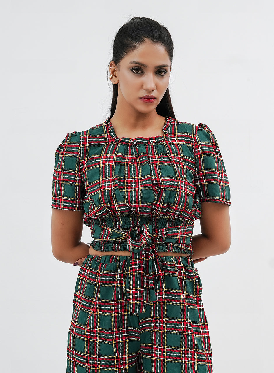 Checkered Co-ord Green