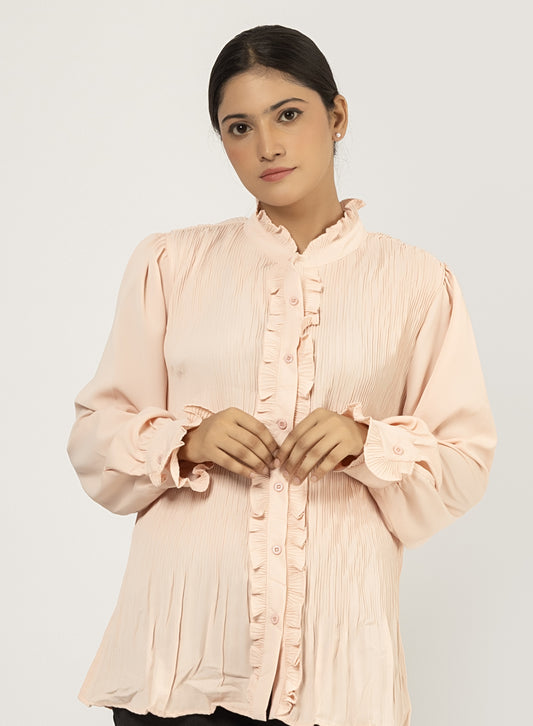 Ruffles - Light Pink Top