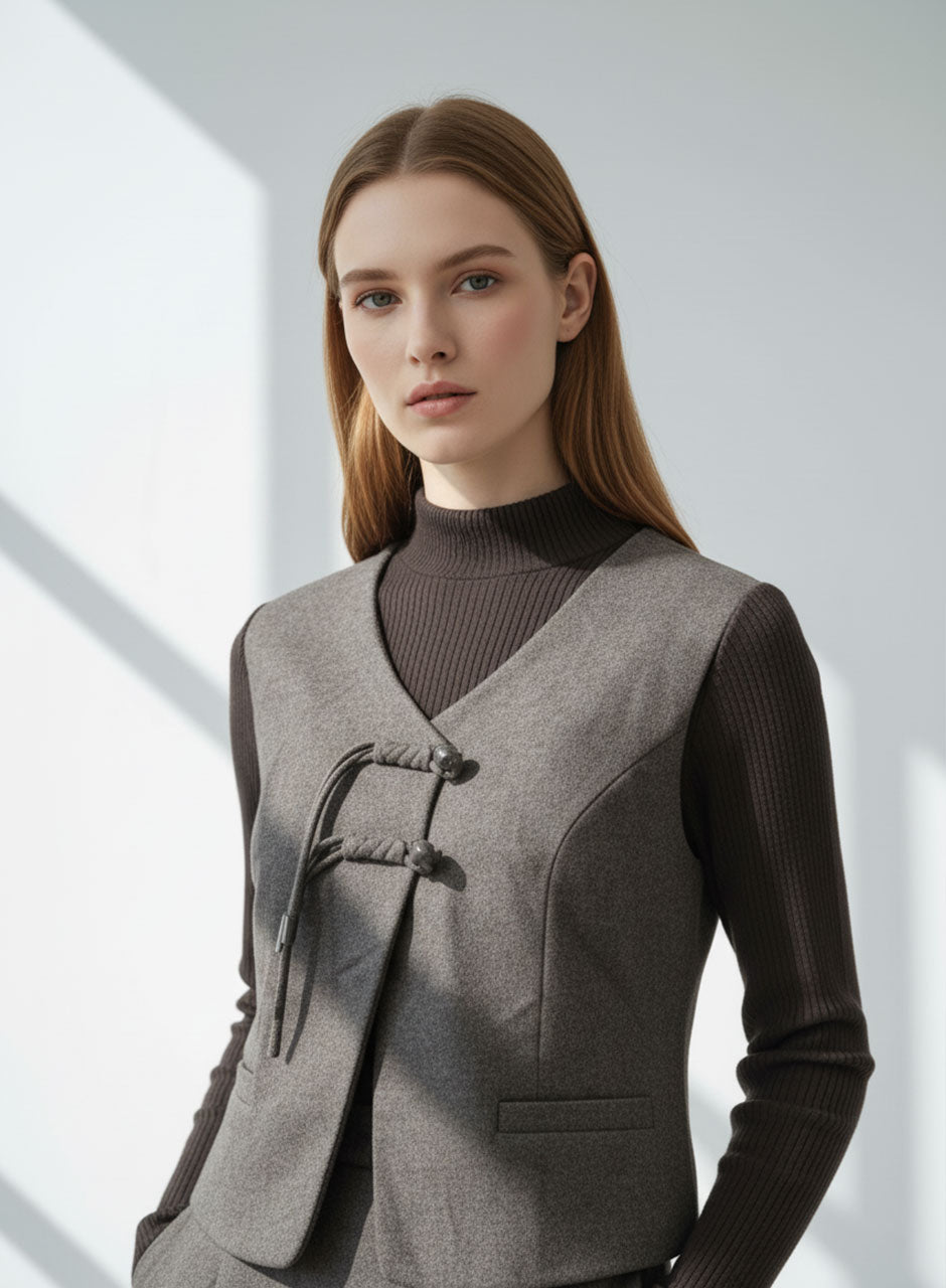 Vest, Inner & Skirt - Brown